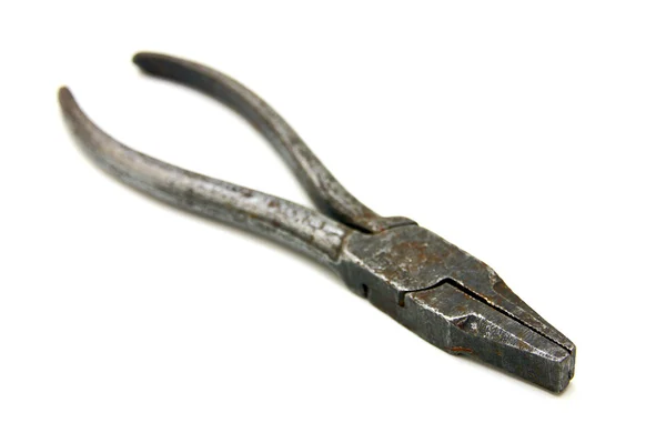 Flat-nose pliers on a white background — Stock Photo, Image