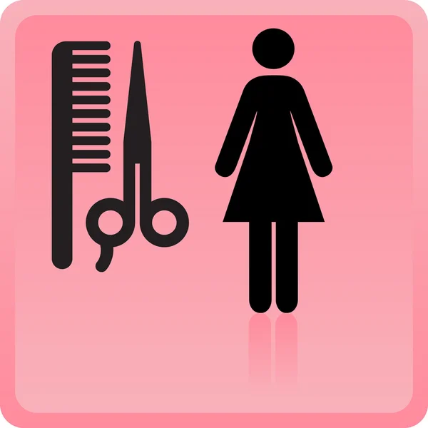 Haircut or hair salon symbol — Stock Photo, Image