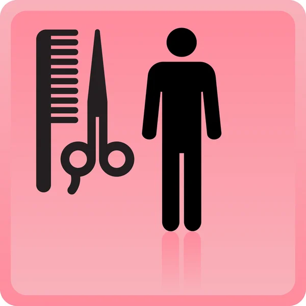 Corte de cabelo ou salão de beleza símbolo — Fotografia de Stock