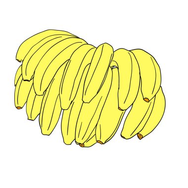 A stylized bananas