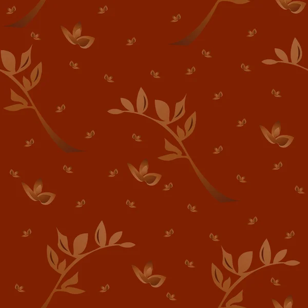Seamless wallpaper a seam with flower and leaves — Stock Photo, Image