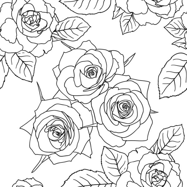 Tapeta bez szwu z kwiatami róż — Zdjęcie stockowe