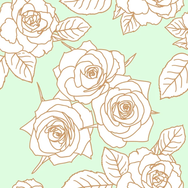 Seamless wallpaper with rose flowers — Stock Photo, Image