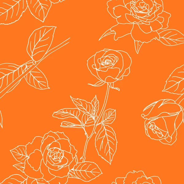 Tapeta bez szwu z kwiatami róż — Zdjęcie stockowe