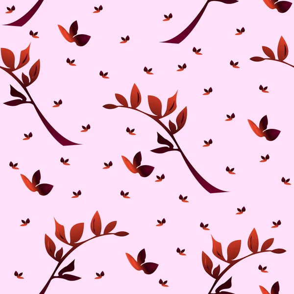 Seamless wallpaper a seam with flower and leaves — Stock Photo, Image