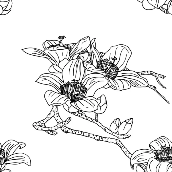 Απρόσκοπτη ταπετσαρία με λουλούδια ορχιδέας — Φωτογραφία Αρχείου