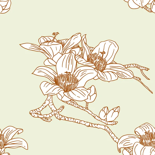 Fondo de pantalla sin costuras con flores de orquídea —  Fotos de Stock