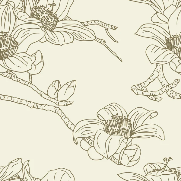 Papier peint sans couture avec des fleurs d'orchidée — Photo