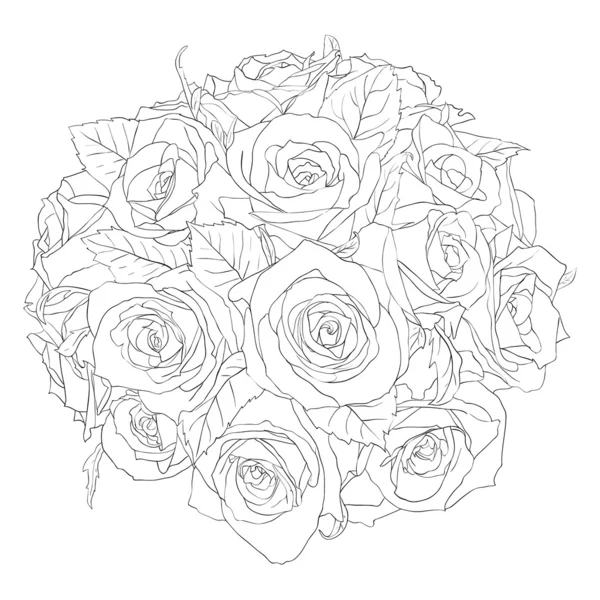 Floral design element and hand-drawn illustration — Φωτογραφία Αρχείου
