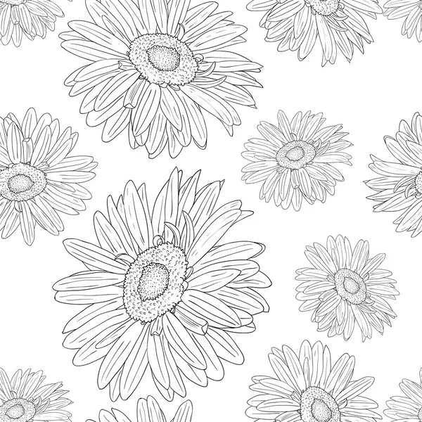 Bezszwowe tapety z pięknymi kwiatami — Zdjęcie stockowe