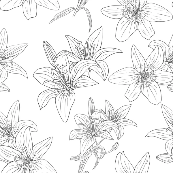 Fondo de pantalla sin costuras con hermosas flores —  Fotos de Stock
