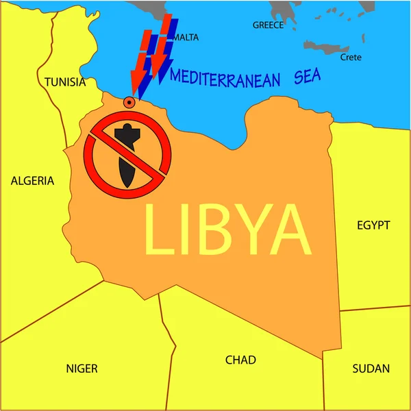 Stoppa militära operationer i Libyen. — Stockfoto