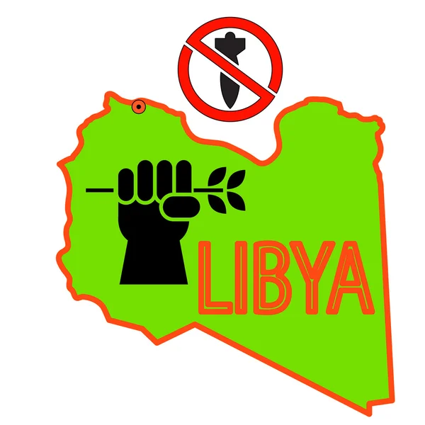 Stoppa militära operationer i Libyen. — Stockfoto