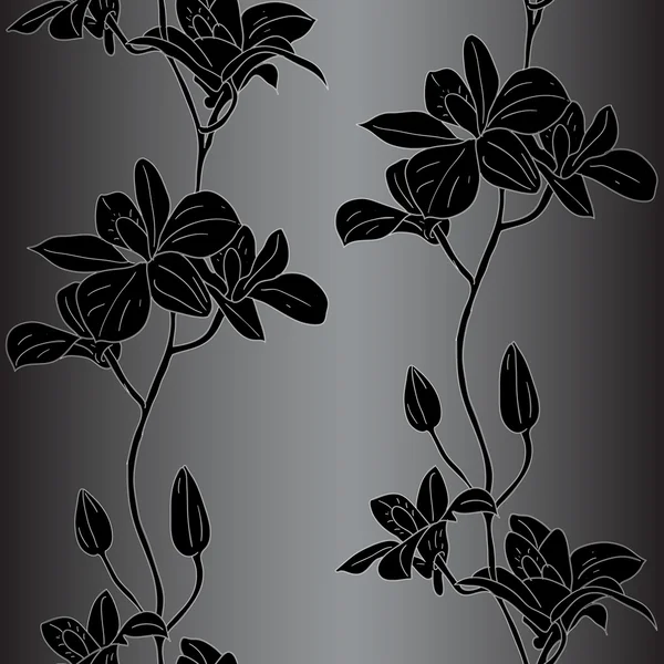 Nahtloser Hintergrund mit Orchideen — Stockfoto