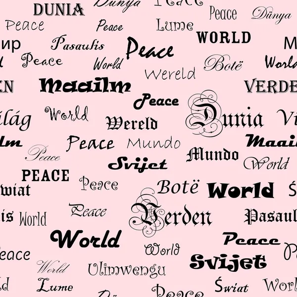 stock image Peace . Seamless wallpaper with the word peace in different lang