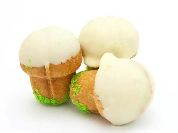 蘑菇状用炼乳脆饼 — 图库照片