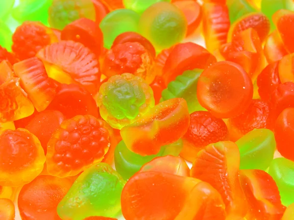 El caramelo de frutas multicolor todo tipo, el fondo — Foto de Stock