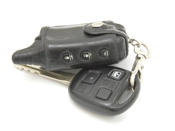 Ключи от машины, объекты на белом фоне  . — стоковое фото