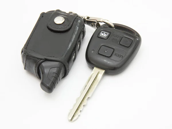 Ключи от машины, объекты на белом фоне  . — стоковое фото