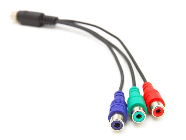 Cable de audio aislado en blanco —  Fotos de Stock