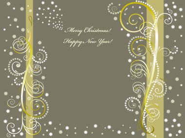 Merry Christmas and Happy New Year background clipart