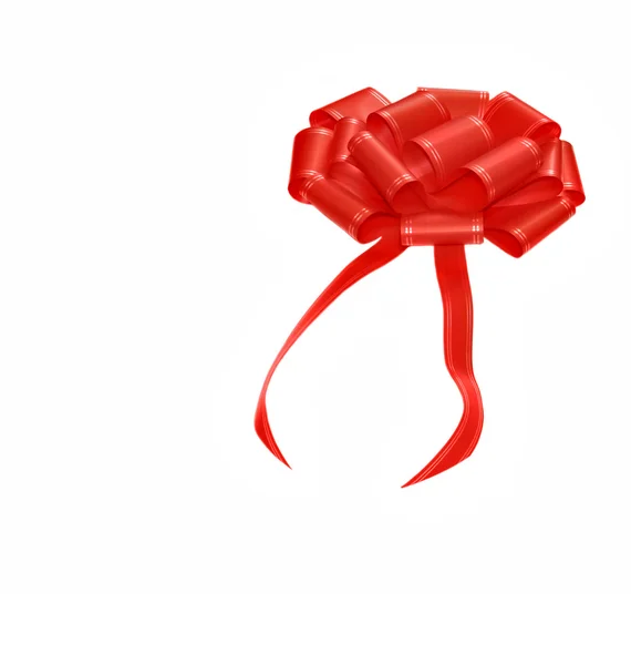 Decorative red satin bow — Stock Photo, Image