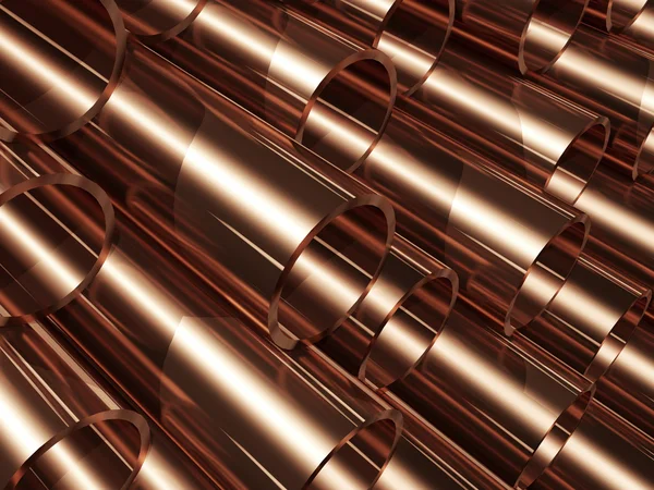 Copper pipes — Stock Photo, Image