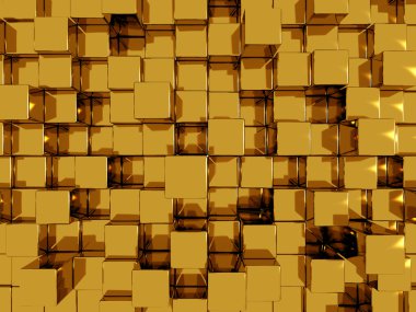 Abstract gold blocks background clipart