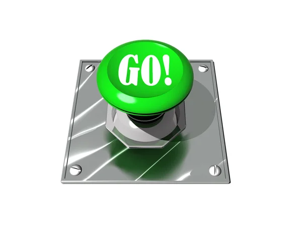 Botão Go — Fotografia de Stock