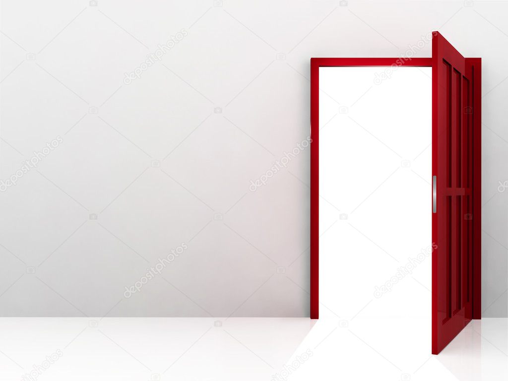 Abstract red door