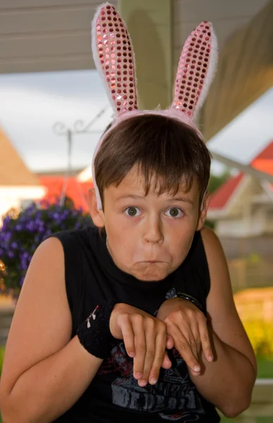 Rabbit boy — Stock Photo, Image