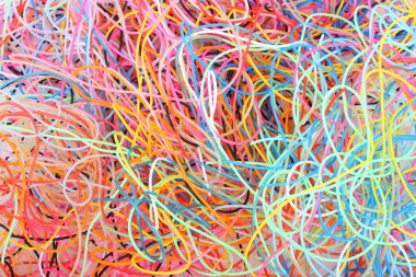 Colored wires entangled in the lump clipart