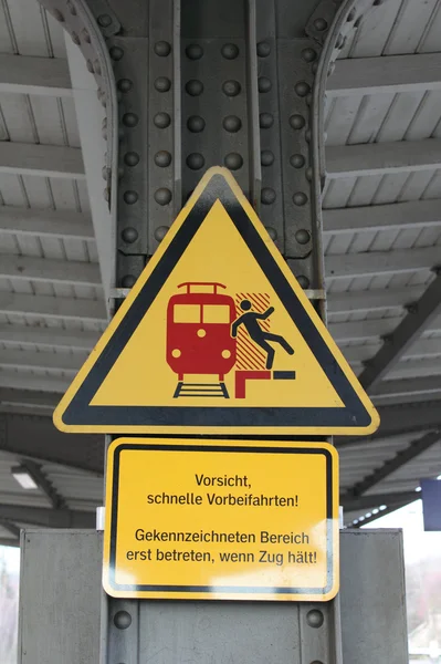 stock image Sign Railway