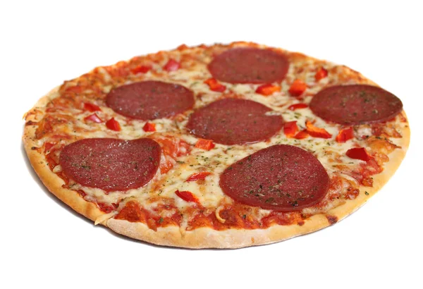 Pizza szalámi — Stock Fotó