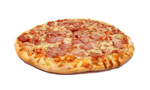 Pizza Ugnen Med Kött Och Ost — Stockfoto