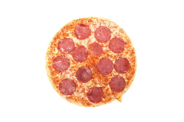 Pizza ser, salami — Zdjęcie stockowe