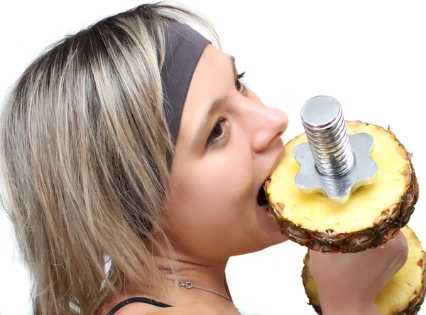 パイナップル食事療法 ストック写真