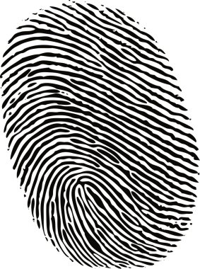 Editable vector fingerprint clipart