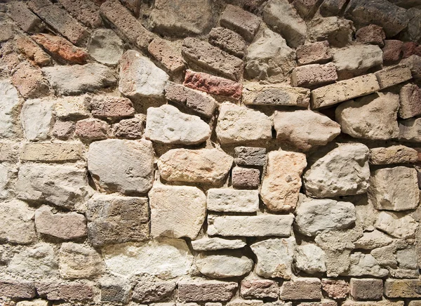 Dağınık Yapıda Tuğla Taş Duvar Dokusu — Stok fotoğraf