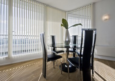 Stylish modern dining room clipart