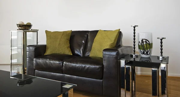 Designer leather sofa — Stock Photo, Image