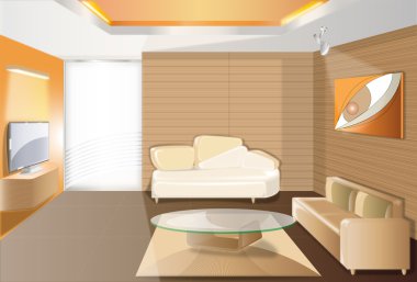 The urbana room modern clipart