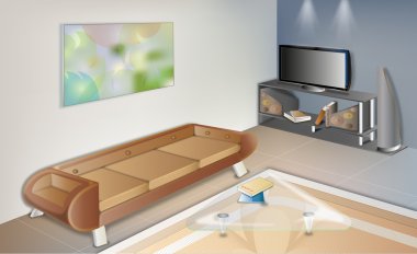 Quiey Living Room clipart