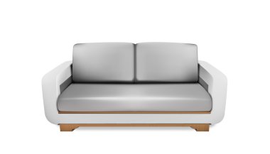 Soft gray space sofa clipart
