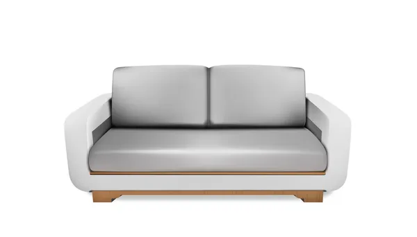 Sofa aus weichem Grauraum — Stockvektor