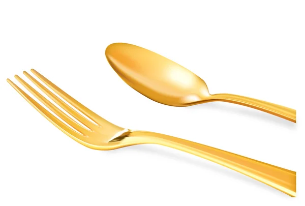 Golden spoon — Stock Vector