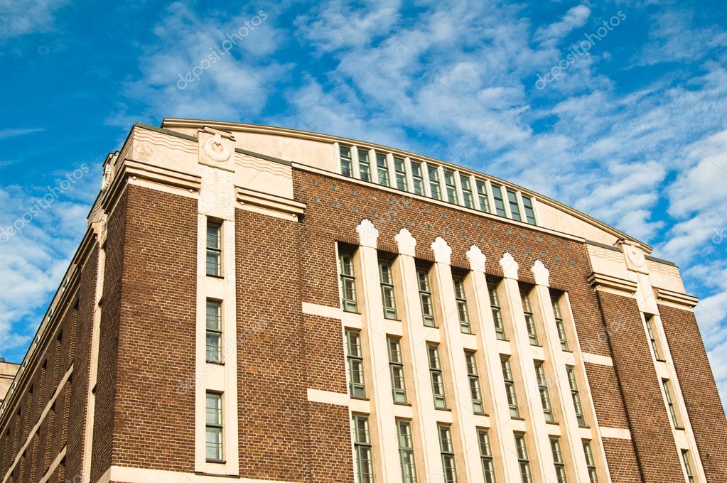 Facade of the big brick building — Stock Photo © breeze #3954920