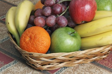 Fruit in a basket clipart