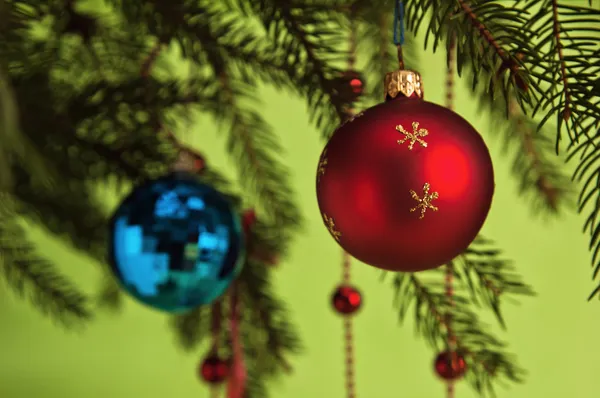 New Year's en Kerst ornamenten — Stockfoto