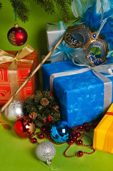 Nyår och jul prydnadsföremål — Stockfoto